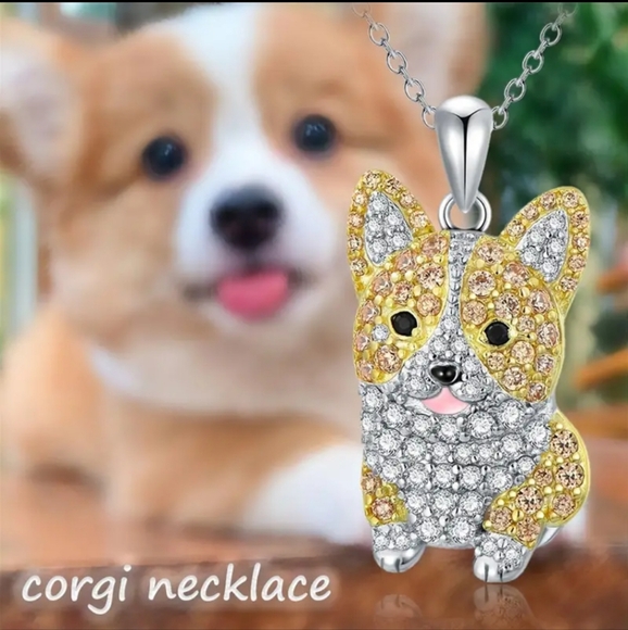 NEW! Cubic Zirconia Corgi Keychain/Bag 🎒👜 Charm & Jewelry Pendant ~ 🎁 🐾 🐶 - Picture 8 of 15